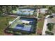 Enjoy the community amenities with plenty of pickleball courts with benches in a park-like setting surrounded by colorful trees at 154 Helena Park Dr, Summerville, SC 29486