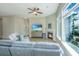 Cozy living room features a fireplace, large windows, and comfortable seating at 1623 Adventure Xing # 109, Mount Pleasant, SC 29466