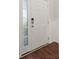 Entryway featuring decorative sidelight window and hardwood flooring at 169 Longford Dr, Summerville, SC 29483