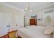 Bright bedroom features a bed, hardwood floors, neutral walls, and a flat screen television at 210 S Gum St, Summerville, SC 29483