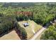 Aerial view of 2.3 acre property featuring a home surrounded by lush trees at 2102 Williams Rd, Ruffin, SC 29475