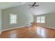 Spacious bedroom featuring hardwood floors, vaulted ceiling, and windows with natural light at 2102 Williams Rd, Ruffin, SC 29475