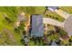 Aerial view of a house featuring a deck, stone fire pit and expansive backyard at 2290 Deer Sight Way, Mount Pleasant, SC 29466