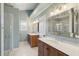 Bathroom with double vanities and glass shower at 2290 Deer Sight Way, Mount Pleasant, SC 29466