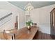 Dining room view with stairs, a unique table, and decorative touches throughout at 2290 Deer Sight Way, Mount Pleasant, SC 29466