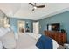 View from main bedroom offers ensuite access and vaulted ceiling at 2290 Deer Sight Way, Mount Pleasant, SC 29466