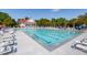 Large swimming pool with stairs and ladder entrances and lounge chairs at 2290 Deer Sight Way, Mount Pleasant, SC 29466