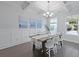 Dining area featuring modern decor, hardwood floors, and a view of the backyard at 2292 Skyler Dr, Mount Pleasant, SC 29466