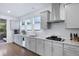 Well-lit kitchen featuring gray cabinets, granite countertops, and stainless steel appliances at 2292 Skyler Dr, Mount Pleasant, SC 29466