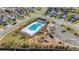 Aerial view of community pool and playground, set in a Gathering-friendly neighborhood at 234 Daniels Creek Cir, Goose Creek, SC 29445