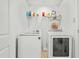 Well-equipped laundry room with modern appliances and storage shelf at 234 Daniels Creek Cir, Goose Creek, SC 29445