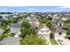 High-angle view of a residential area, featuring a variety of homes, lush greenery, and serene surroundings at 2405 Louisville St, Charleston, SC 29492