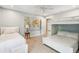 Spacious bedroom with bunk beds, a world map, and hardwood flooring at 248 Forest Trail, Isle of Palms, SC 29451