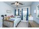 Bright bedroom with charming decor, natural light, and playful accents at 249 Oak View Way, Summerville, SC 29483