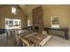 Spacious outdoor entertaining area with a brick fireplace, perfect for gatherings and enjoying the outdoors at 249 Oak View Way, Summerville, SC 29483