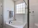 Bright bathroom with a soaking tub and a glass-enclosed shower at 2880 Cavalcade Cir, Johns Island, SC 29455