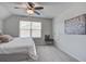 Bright, spacious bedroom with modern decor, a window seat and a ceiling fan at 2880 Cavalcade Cir, Johns Island, SC 29455