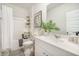 Bright bathroom featuring a shower-tub combo, a vanity, and a stylish plant at 293 Firewheel Ct, Summerville, SC 29486