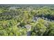 Panoramic aerial perspective showcasing a home surrounded by a beautiful green canopy of mature trees and neighboring residences at 3001 Grand Bay Ln, Johns Island, SC 29455