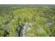 A lovely home nestled among mature trees in a tranquil setting as seen from an aerial view at 3001 Grand Bay Ln, Johns Island, SC 29455
