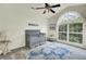 Bedroom featuring vaulted ceilings, large window and coastal decor at 318 Seneca River Dr, Summerville, SC 29485