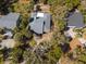 An aerial view of the house and its landscaped yard, showcasing the beautiful surroundings at 3308 Myrtle St, Edisto Beach, SC 29438