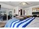 Spacious Primary bedroom with glass doors, a closet, and a king bed for relaxing and inviting space at 3308 Myrtle St, Edisto Beach, SC 29438