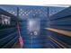 This outdoor shower has blue painted wood and lattice, plus multiple shower heads at 3308 Myrtle St, Edisto Beach, SC 29438