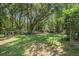 Expansive backyard featuring lush green grass and mature trees, offering a private outdoor space at 3717 Tip Ln, Mount Pleasant, SC 29466