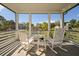 Comfortable porch with relaxing rocking chairs and picturesque views of the community at 409 W Indian Ave, Folly Beach, SC 29439