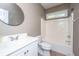 Functional bathroom with a single vanity, tub, and shower combination for convenience at 4407 Wild Thicket Ln, North Charleston, SC 29420