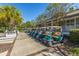 Numerous golf carts parked neatly in a row, highlighting the community's recreational amenities at 4407 Wild Thicket Ln, North Charleston, SC 29420
