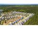 Extensive overhead shot displaying a housing development close to a wooded area, highlighting the community's design at 476 Foxbank Plantation Blvd, Moncks Corner, SC 29461