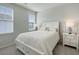 Inviting bedroom with a stylish white bed frame, soft bedding, and complementary nightstands at 500 W Respite Ln, Summerville, SC 29483