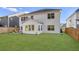A spacious backyard features lush green grass and a sunroom addition to the rear of the house at 606 Dunswell Dr, Summerville, SC 29486