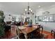 Charming dining room next to living room area and featuring nice decorations at 739 Stiles Dr, Charleston, SC 29412