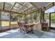 Inviting sunroom featuring a wooden dining set and ample views of the backyard at 939 Mikell Dr, Charleston, SC 29412