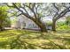 Beautiful backyard with mature trees, a deck, and lush green grass, creating a serene outdoor oasis at 1006 Wayfarer Ln, Charleston, SC 29412