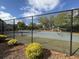 Well-maintained community tennis court surrounded by lush landscaping and mature trees, offering a scenic and active lifestyle at 1006 Wayfarer Ln, Charleston, SC 29412