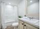 Clean bathroom featuring a tub with shower, vanity, and modern fixtures at 103 Bush Dr, Bonneau, SC 29431