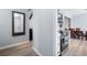 Open-concept kitchen flows to a dining area, showcasing stainless steel appliances and contemporary finishes at 1104 Margaret Dr, Ladson, SC 29456