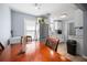 Inviting kitchen with white cabinets adjacent to dining area at 1104 Margaret Dr, Ladson, SC 29456