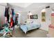 Bedroom with carpet, a bed, closet and boxes at 113 High Hammock Villas, Seabrook Island, SC 29455