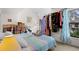 Bedroom with carpet, a bed, closet and boxes at 113 High Hammock Villas, Seabrook Island, SC 29455
