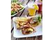 The restaurant features a fresh burger, fries, shrimp and a cocktail for an enjoyable meal at 113 High Hammock Villas, Seabrook Island, SC 29455