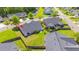 The aerial showcases the peaceful backyard, offering a serene outdoor space for relaxation and enjoyment at 1209 River Rock Rd, Hanahan, SC 29410
