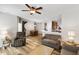 Bright and airy living room offers seamless transition to the kitchen and dining area at 1233 Updyke Dr, Johns Island, SC 29455