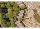 Bird's eye view featuring cozy beachside villas, and lush trees, with a boardwalk leading to the shoreline at 1342 Pelican Watch Villas, Seabrook Island, SC 29455