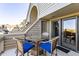 A balcony featuring a dining table with chairs overlooking the property's outdoor spaces at 1342 Pelican Watch Villas, Seabrook Island, SC 29455