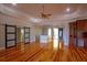 Elegant foyer with hardwood floors and stylish sliding doors, creating a welcoming entrance at 1392 Eden Rd, Awendaw, SC 29429